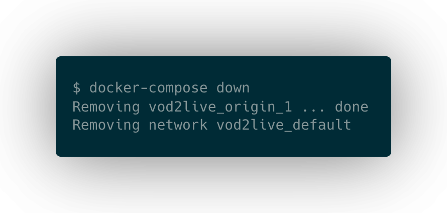 docker-compose down